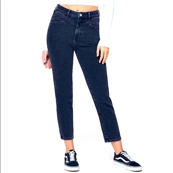 PacSun Double Black Mom Jeans 26 - Picture 1 of 6